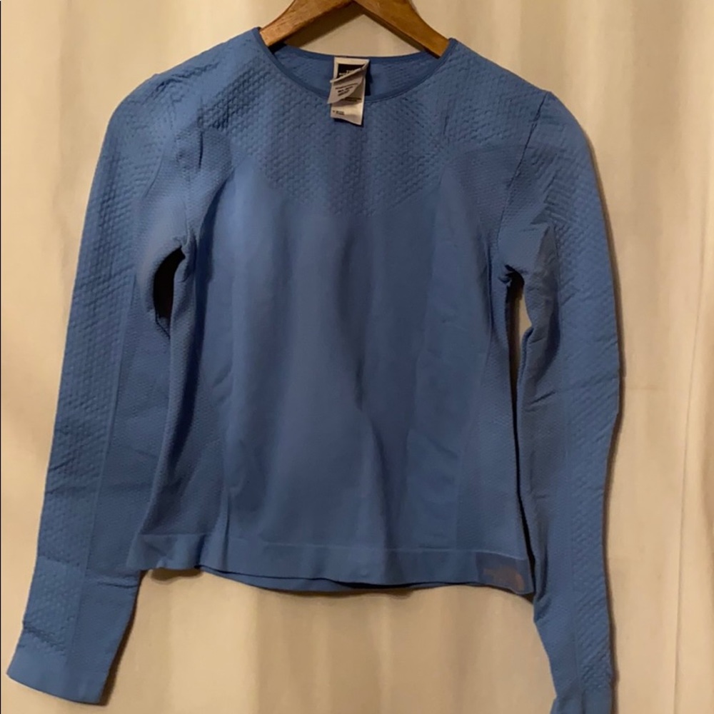 North face yoga top blue